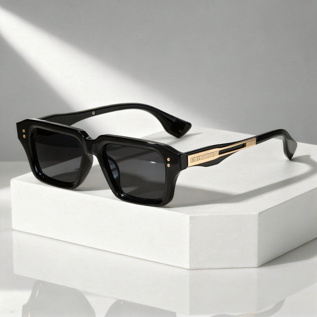 Men's Square Sunglasses with UV400 Protection