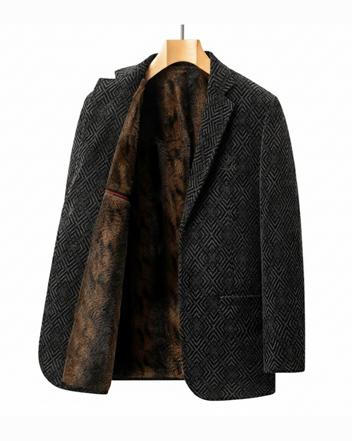 Men's Midnight Wool Coat – Tailored Warmth & Style