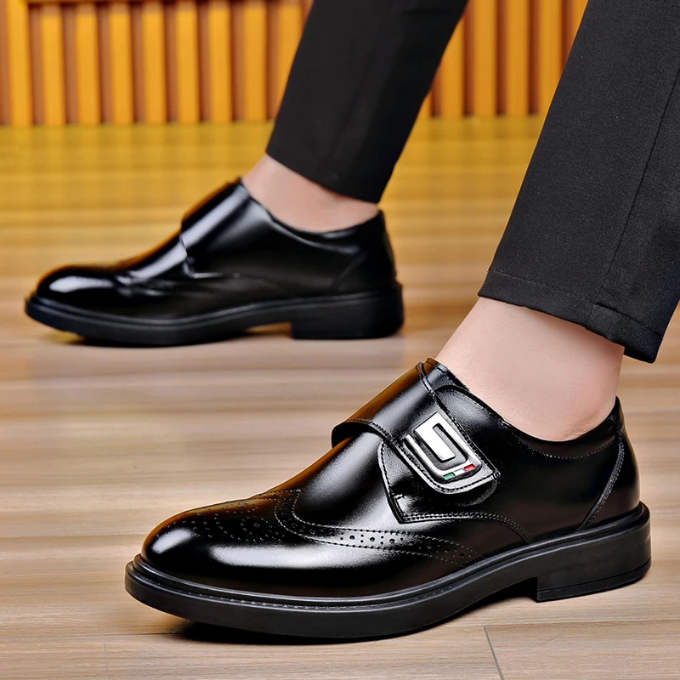 Men's Full-Grain Leather Slip-On Dress Shoes