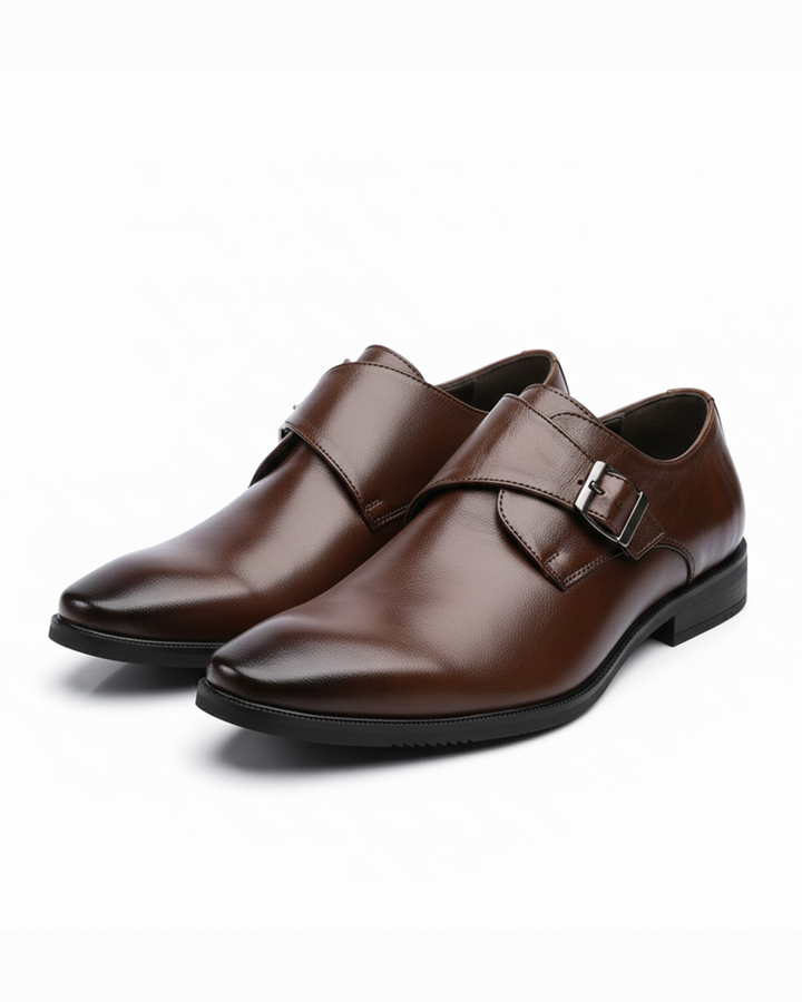 Men’s Full-Grain Leather Monk Shoes – Smart Style