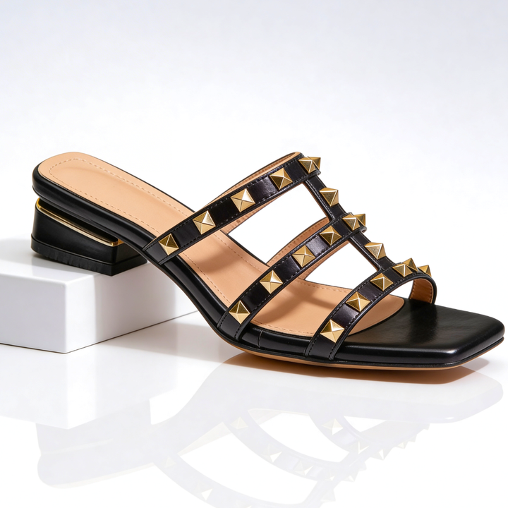 Women's Studded Mule Sandals – Orthopedic Cushioned Support