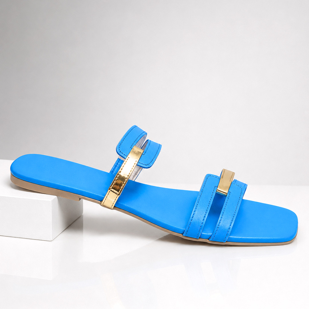Women's Orthopedic Slide Sandals – Cushioned Leather Straps