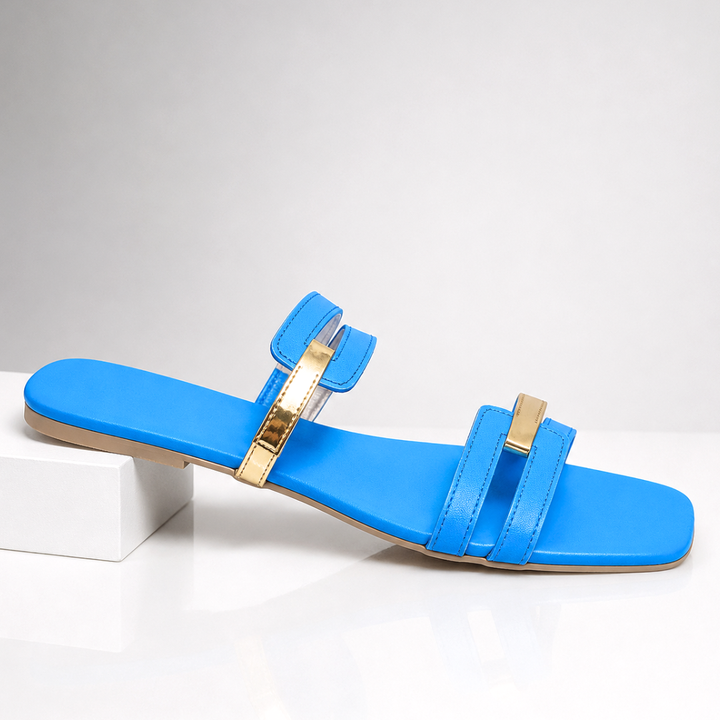 Women's Orthopedic Slide Sandals – Cushioned Leather Straps