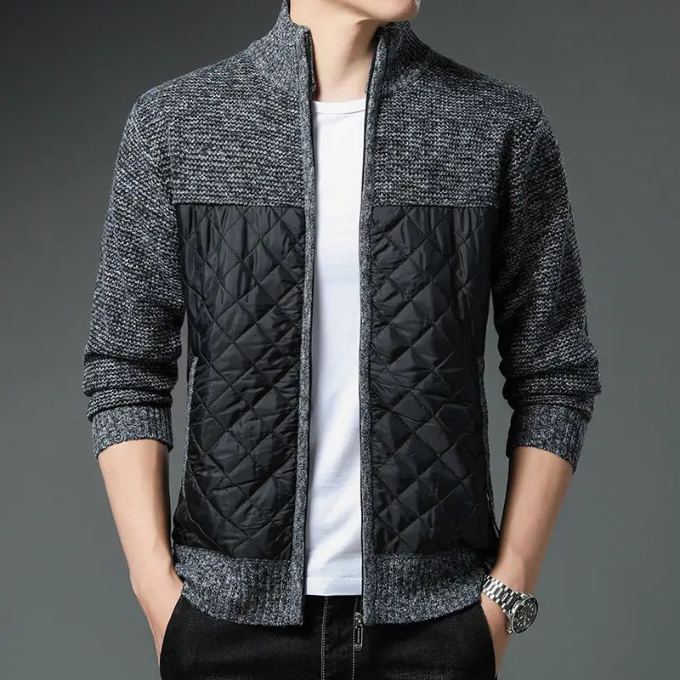 Men's MetroLayer Zip Jacket – Warm Quilted Outerwear