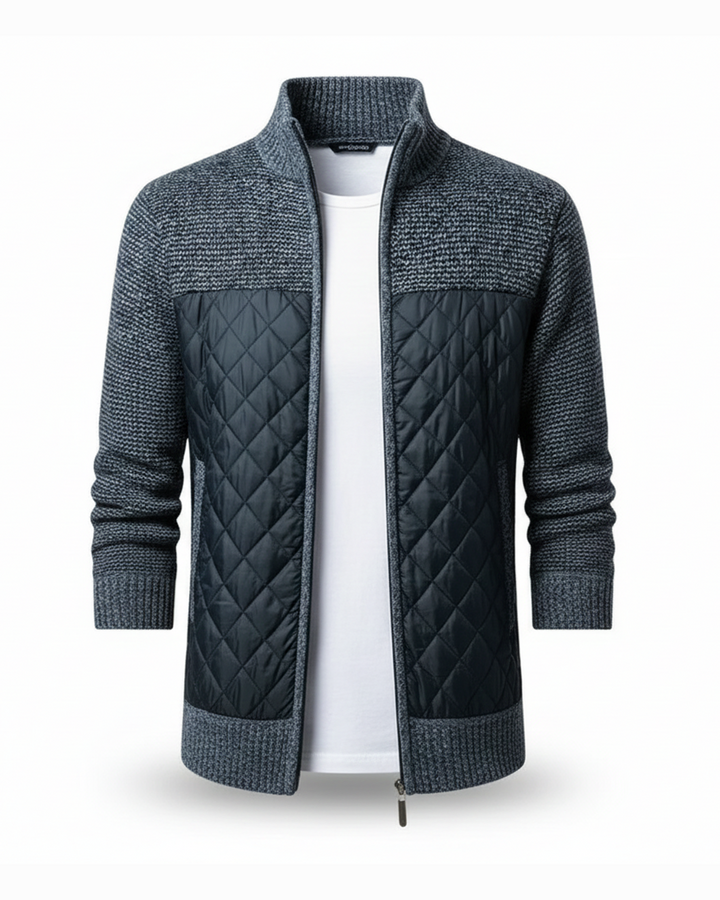 Men's MetroLayer Zip Jacket – Warm Quilted Outerwear