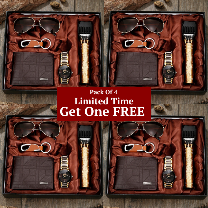 5-in-1 Men's Gift Set | Watch, Wallet & Sunglasses
