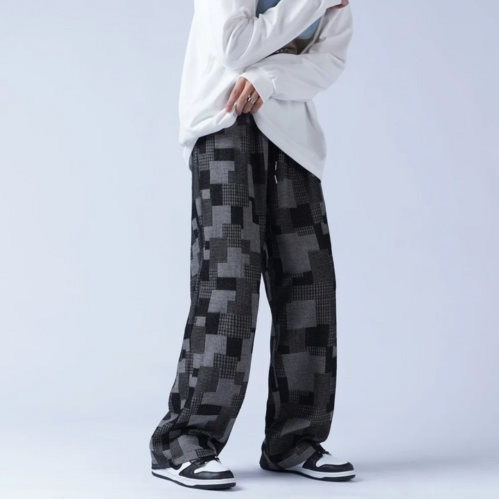 Men's Patchwork Pants for Urban Streetwear Style