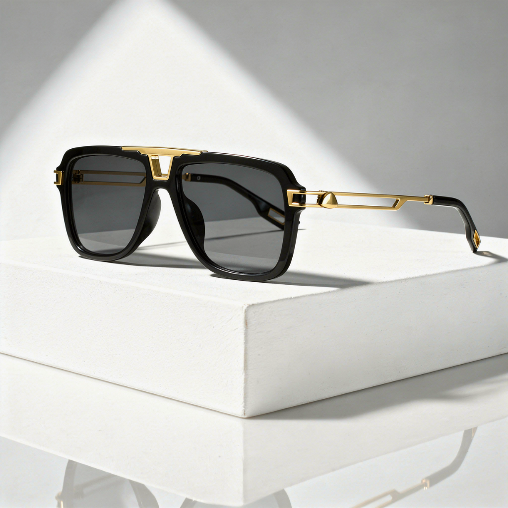 Men's Square Sunglasses with UV400 Protection