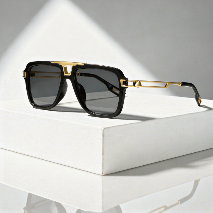 Men's Square Sunglasses with UV400 Protection