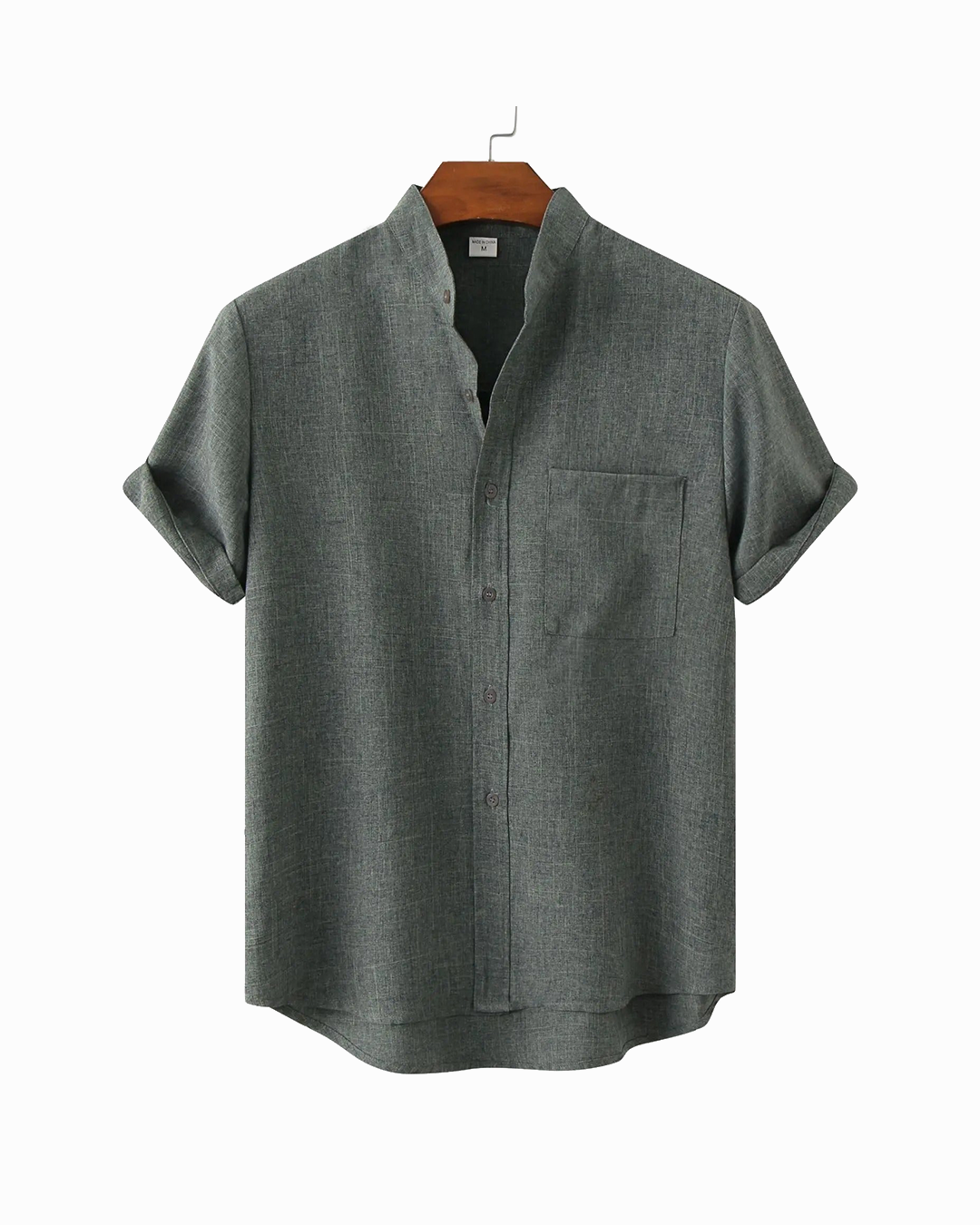 Men's Cotton-Linen Short Sleeve Shirt