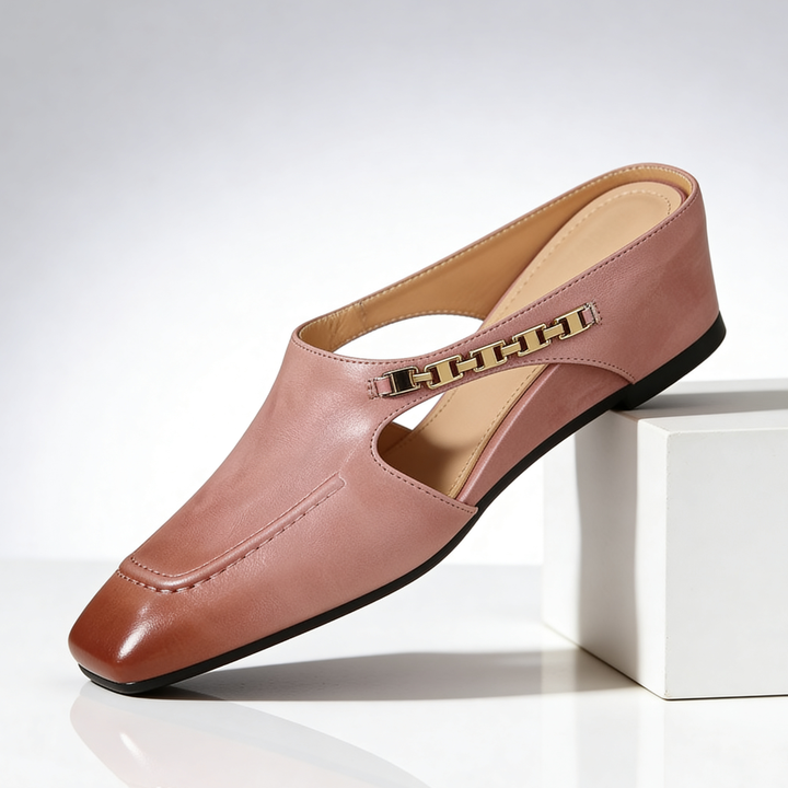 Women's Square Toe Mule Shoes Slip-On Dressy Sandals