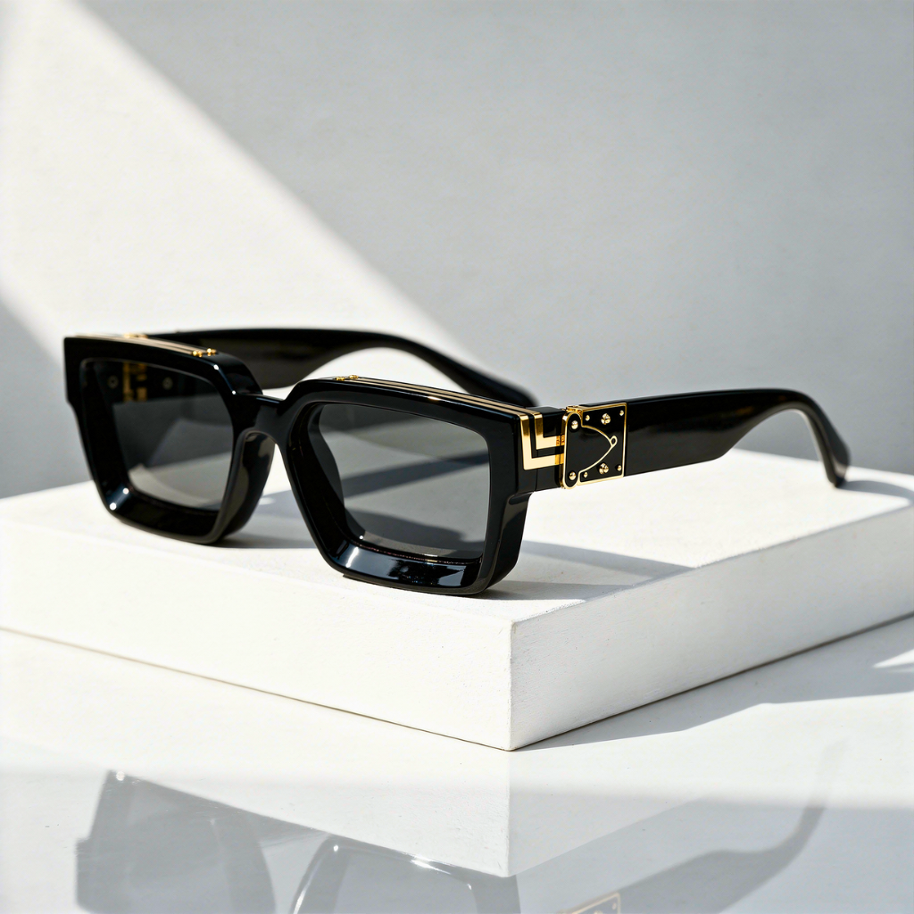 Men's Square Sunglasses with UV400 Protection