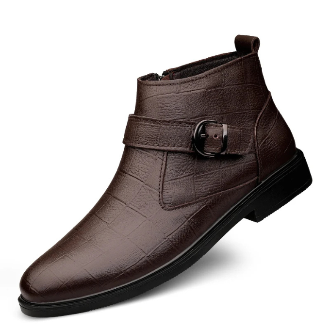 Men's Leather Zip Boots – Braxton