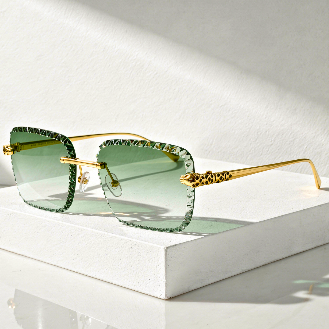 Women's Rimless Sunglasses with UV400 Protection