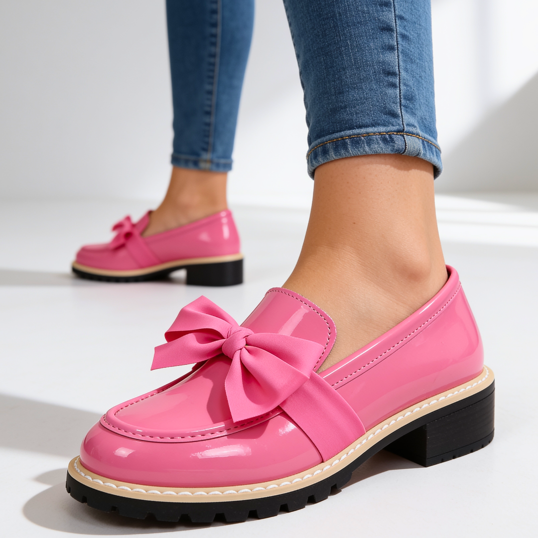 Women's Bow Loafers – Comfortable Slip-On Shoes