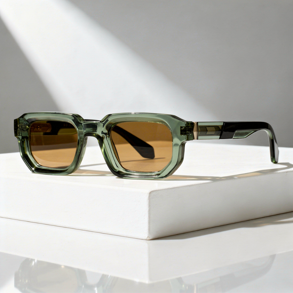 Men's Square Sunglasses with UV400 Protection