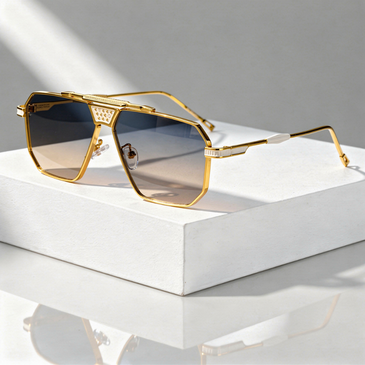 Men's Square Sunglasses with UV400 Protection