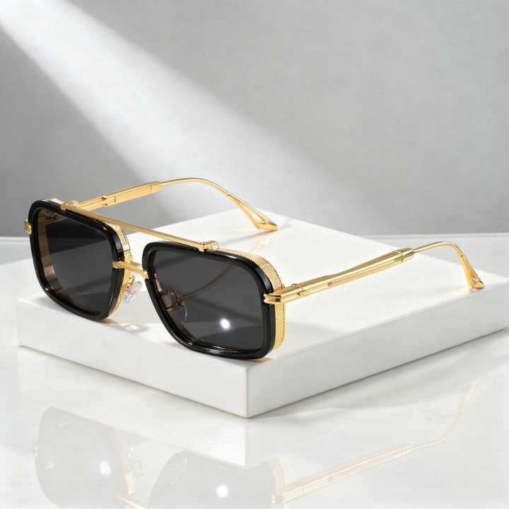 Men's Square Sunglasses with UV400 Protection
