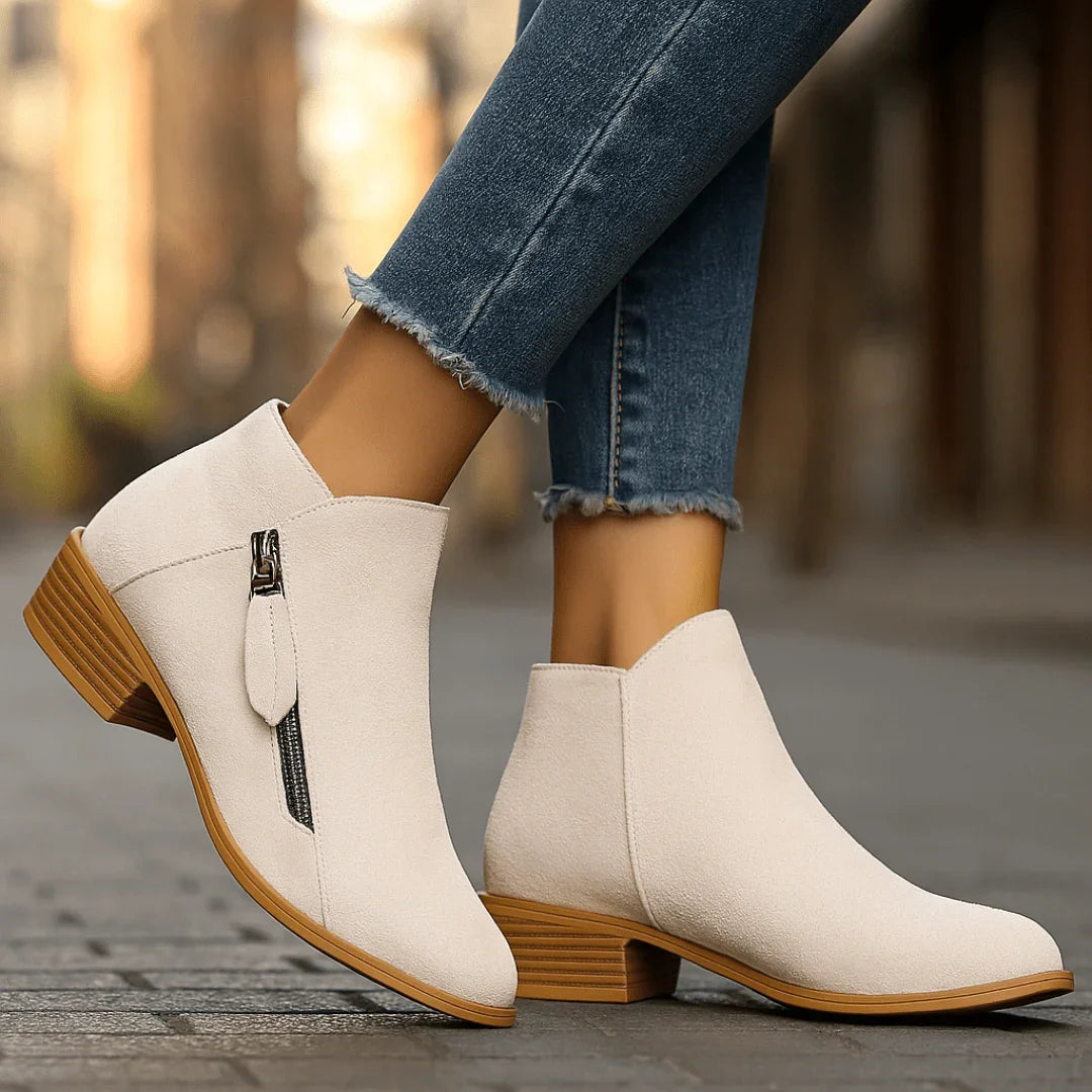 Women's Orthopedic Ankle Boots – Cushioned Low Block Heel