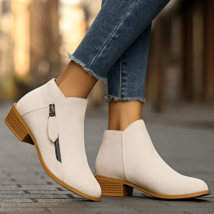 Women's Orthopedic Ankle Boots – Cushioned Low Block Heel