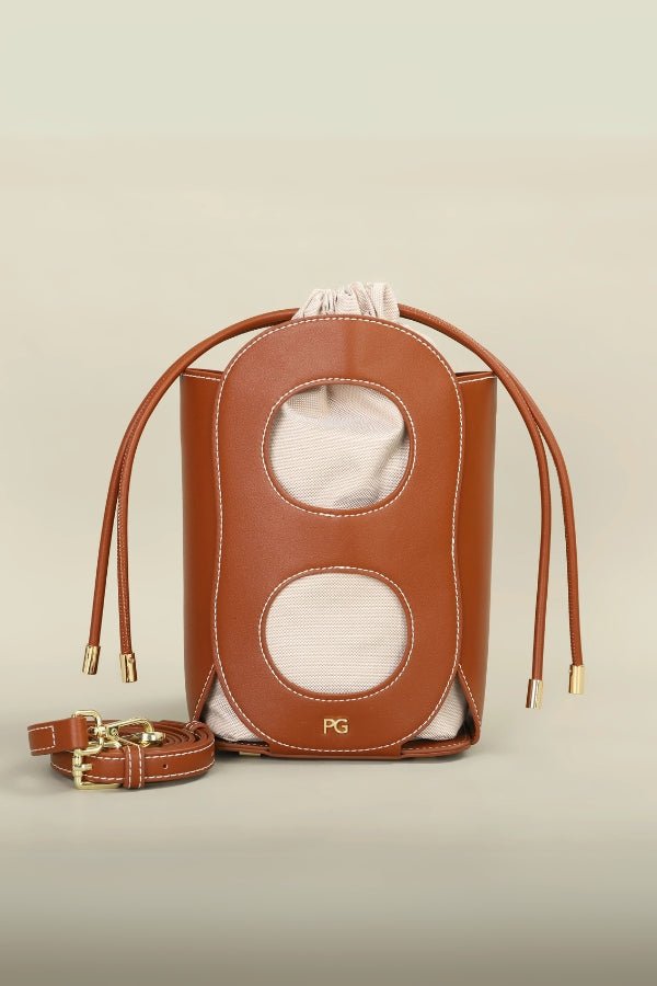 Irisa Crossbody Bag - PU Leather Cut-Out Design