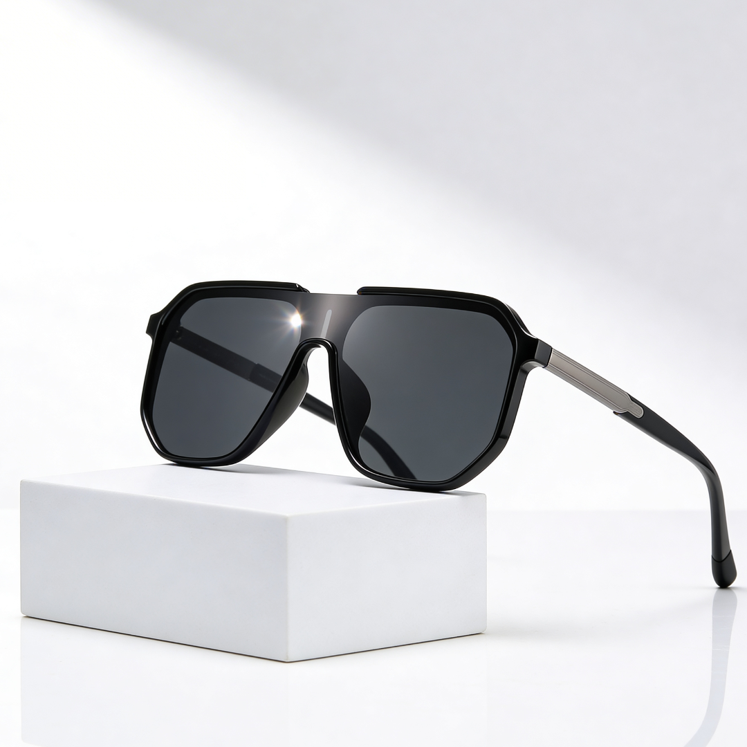 Men's Oversized UV400 Aviator Sunglasses – Acetate