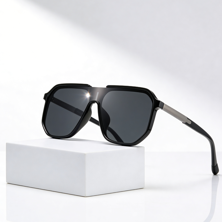 Men's Oversized UV400 Aviator Sunglasses – Acetate