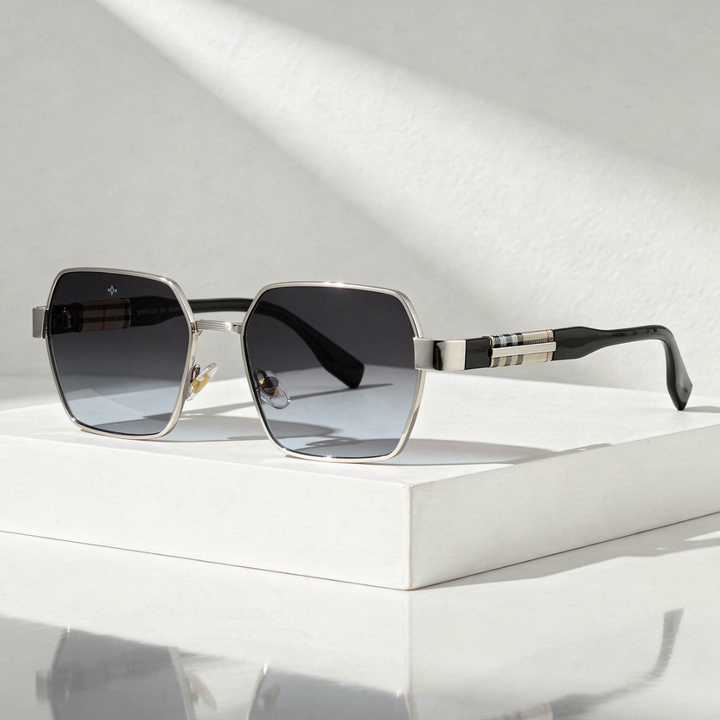 Men's Square Sunglasses with UV400 Protection