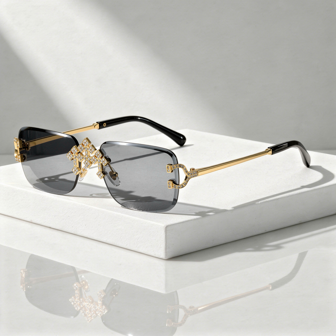 Men's Square Sunglasses with UV400 Protection