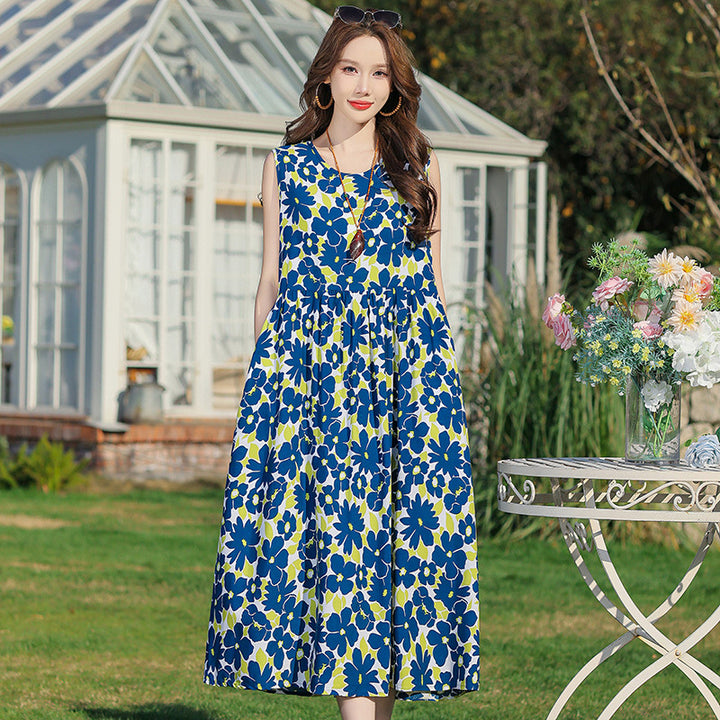Women's Printed Viscose Dress – Plus Size Extended Fit Collection-HighTouch