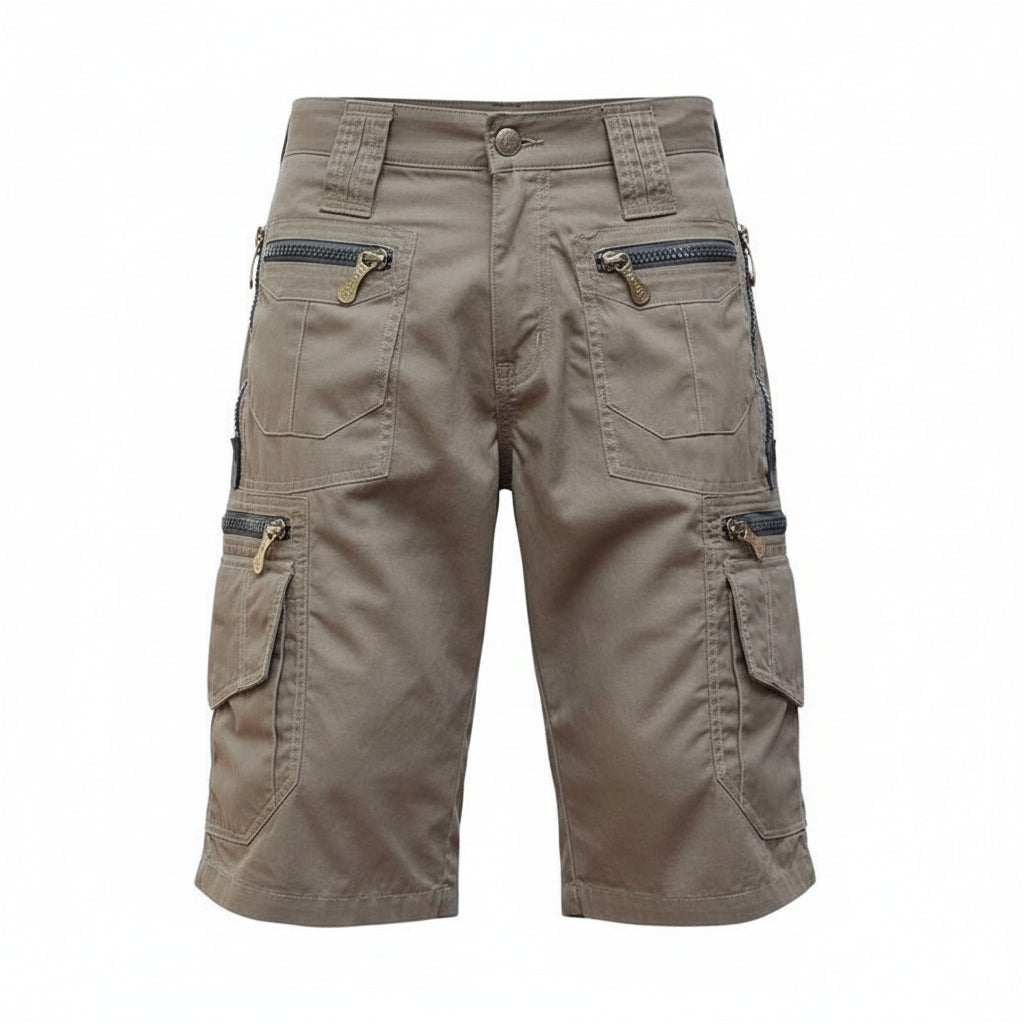 Men’s Cotton Cargo Shorts Loose Fit Multi Pocket Summer-HighTouch