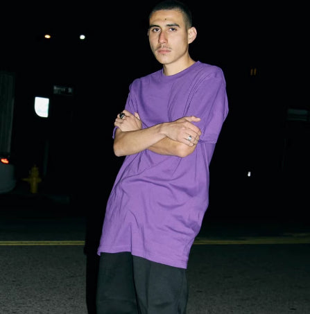Men's Cotton Blend Round Neck T-Shirt – American Casual Youthful Pop Style-HighTouch