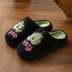 Green Skull Halloween Slippers-HighTouch