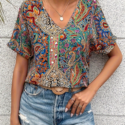 Alicia | Vintage Paisley Blouse