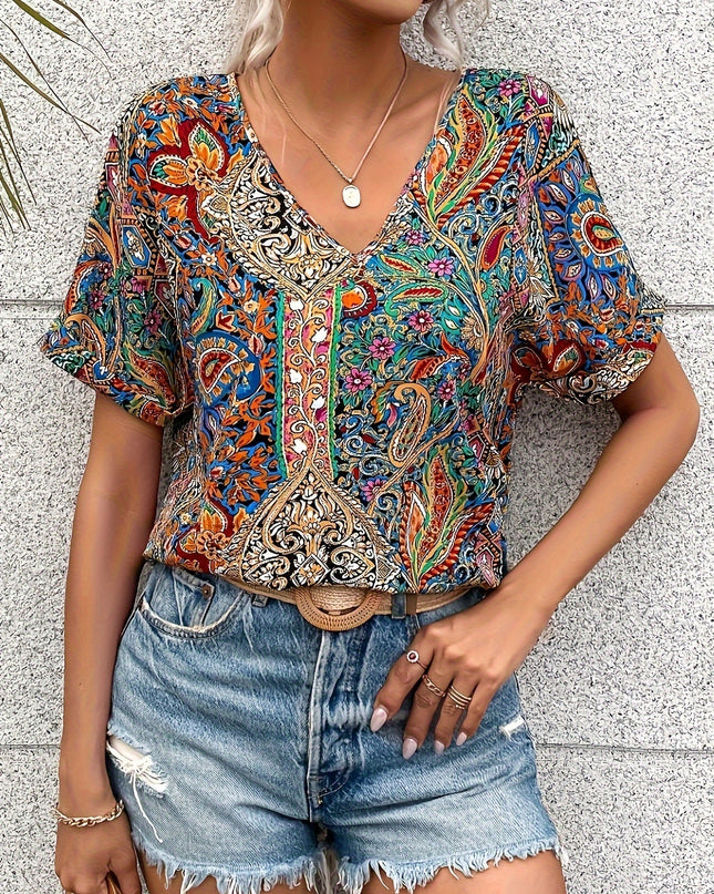 Alicia | Vintage Paisley Blouse