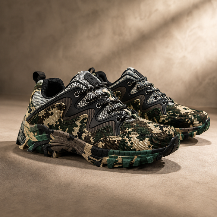 Men's Outdoor Trail Running Shoes Camo Grip Sneakers