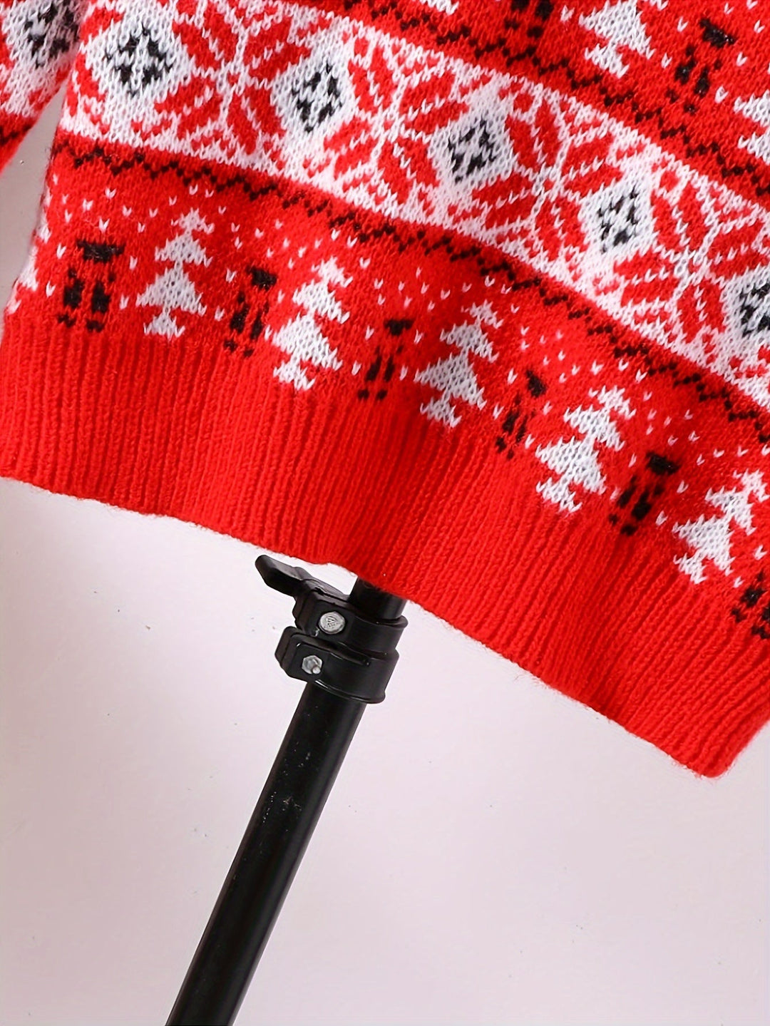Women's Red Nordic Reindeer Christmas Sweater