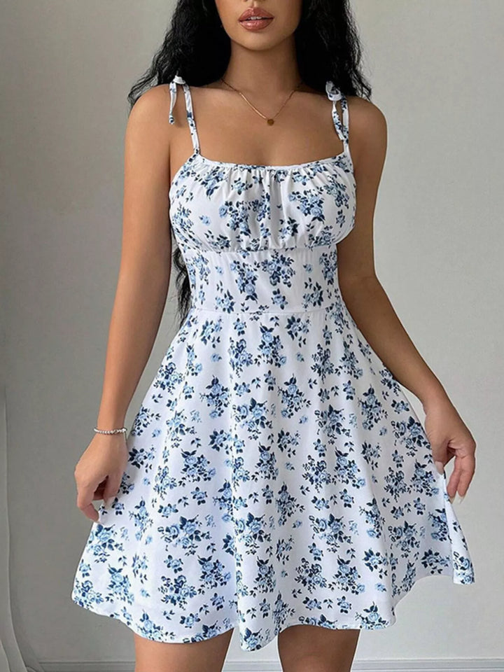 Wildflower Tie-Strap Mini Dress