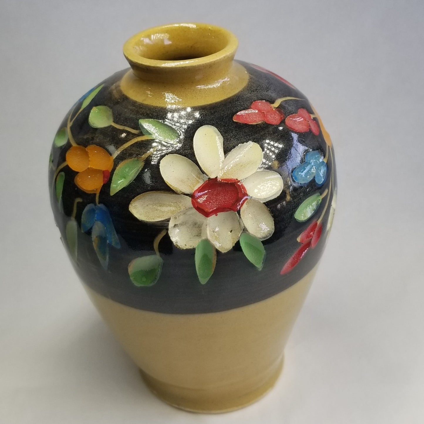 Glazed Colorful Vase
