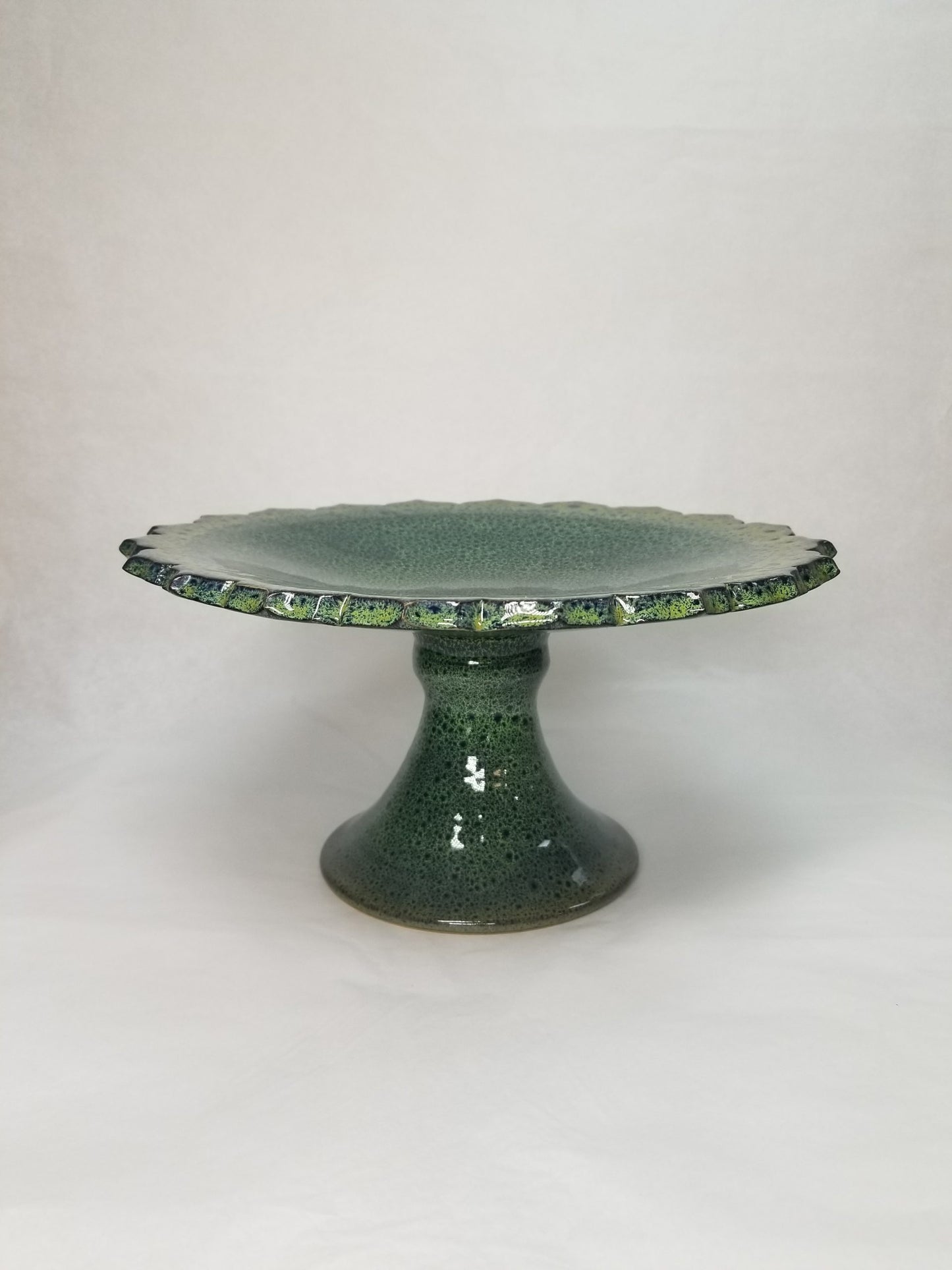 Glazed Ceramic Blue/Green Platter