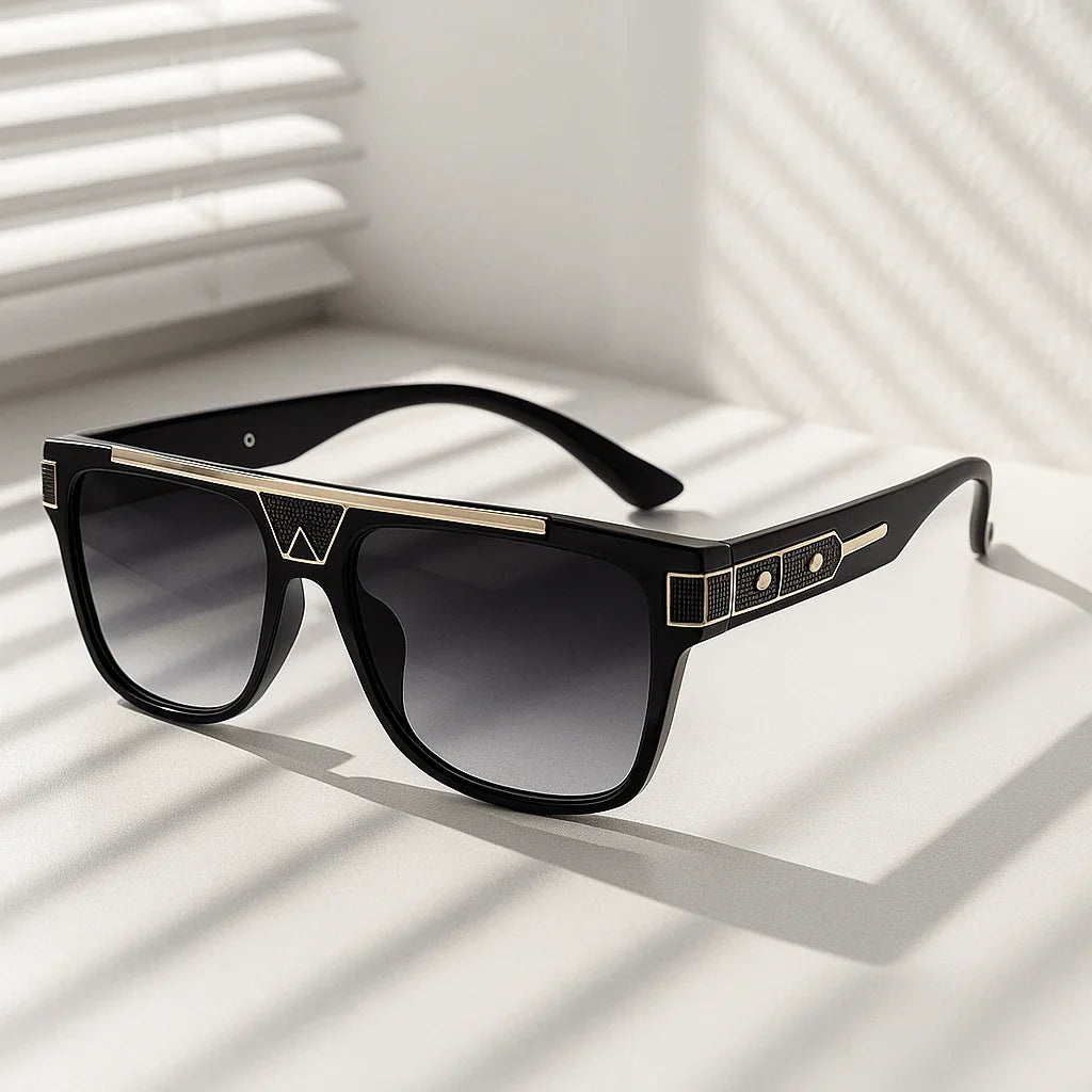 Men's UV400 Square Sunglasses – Gradient Acetate