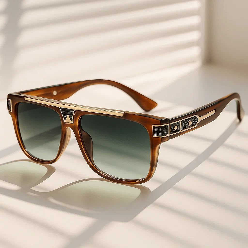 Men's UV400 Square Sunglasses – Gradient Acetate