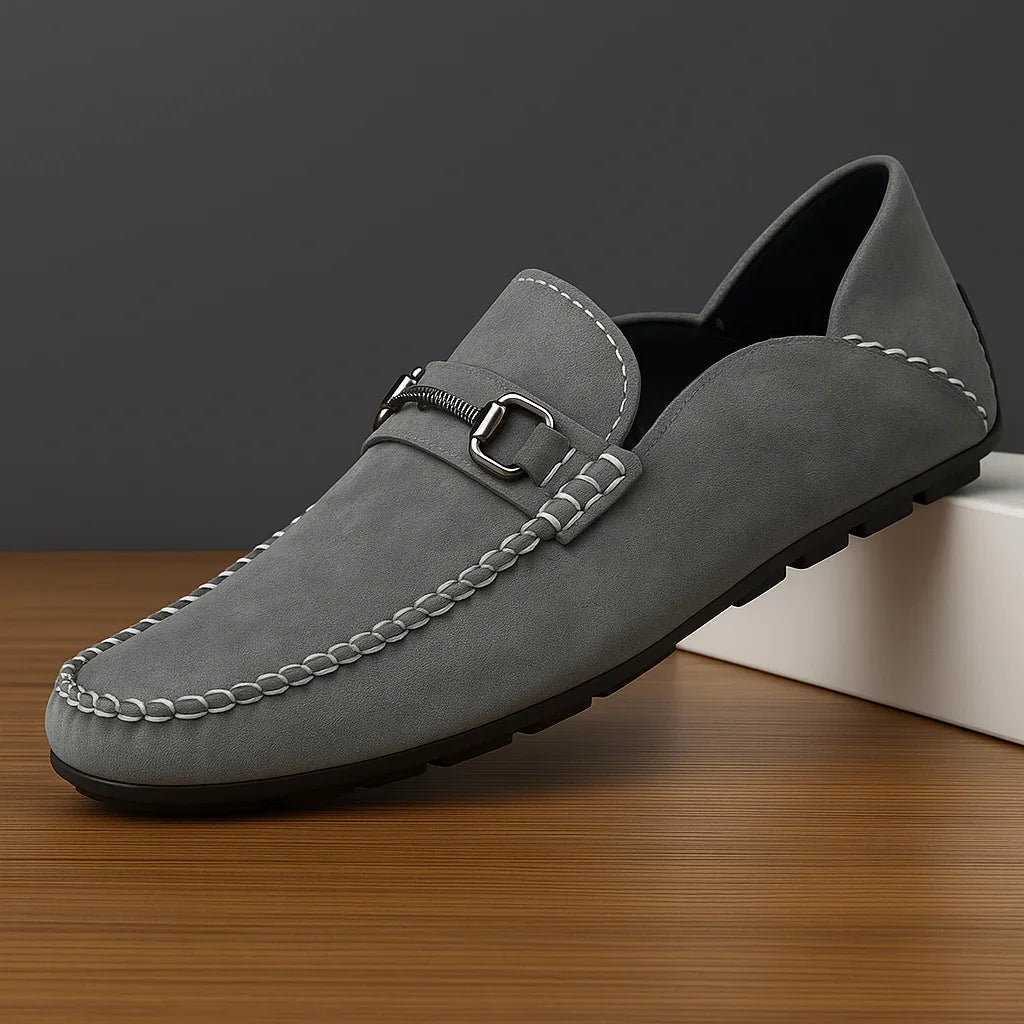 Men's Ricci Penny Suede Loafer – Cushioned Horsebit Shoes