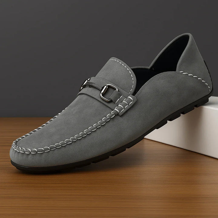 Men's Ricci Penny Suede Loafer – Cushioned Horsebit Shoes
