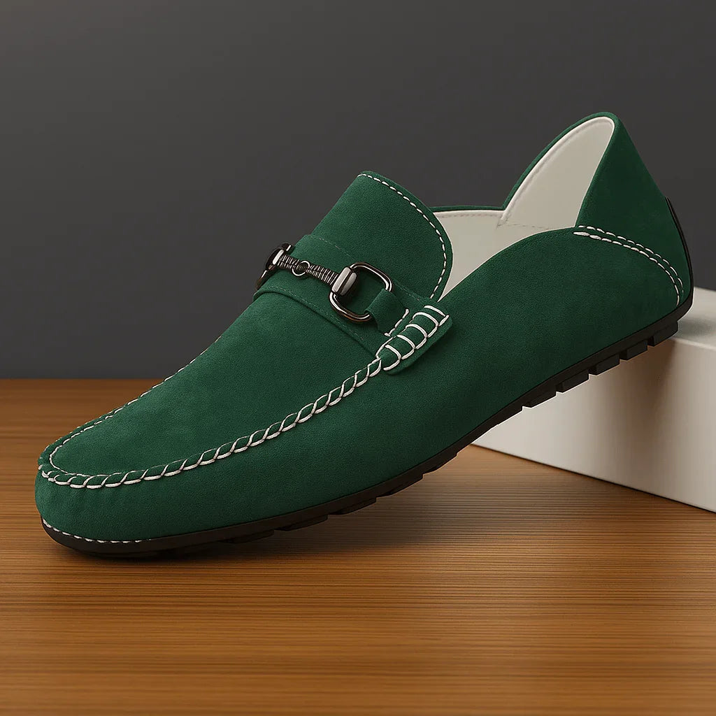 Men's Ricci Penny Suede Loafer – Cushioned Horsebit Shoes