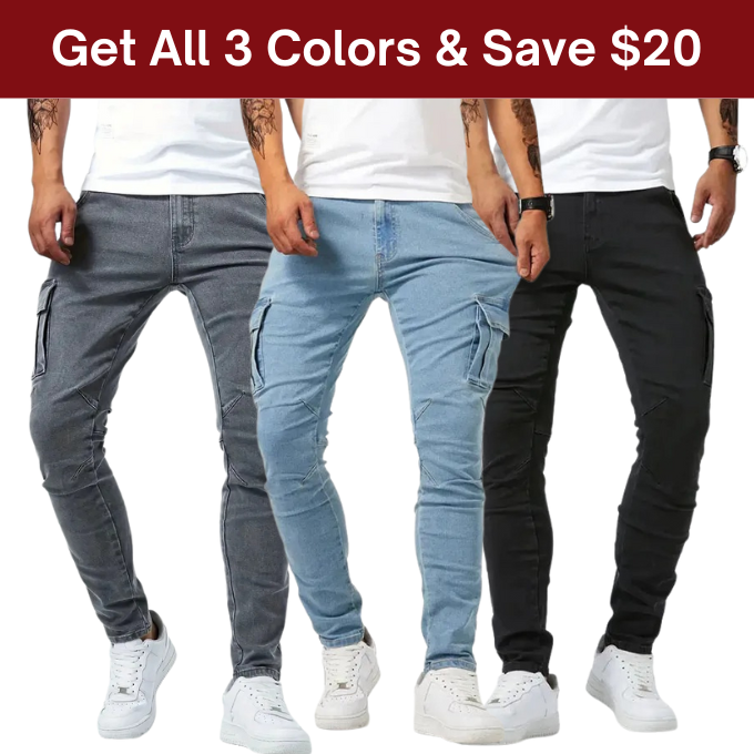 Men's Slim Fit Cargo Pants – 4-Way Stretch