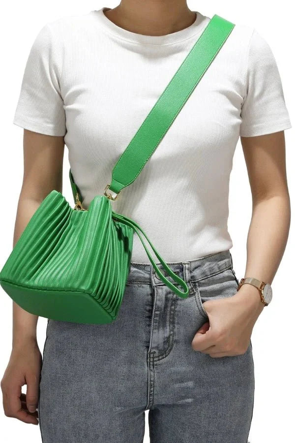 Celina Shoulder Bag - PU Leather Structured Convertible Carry