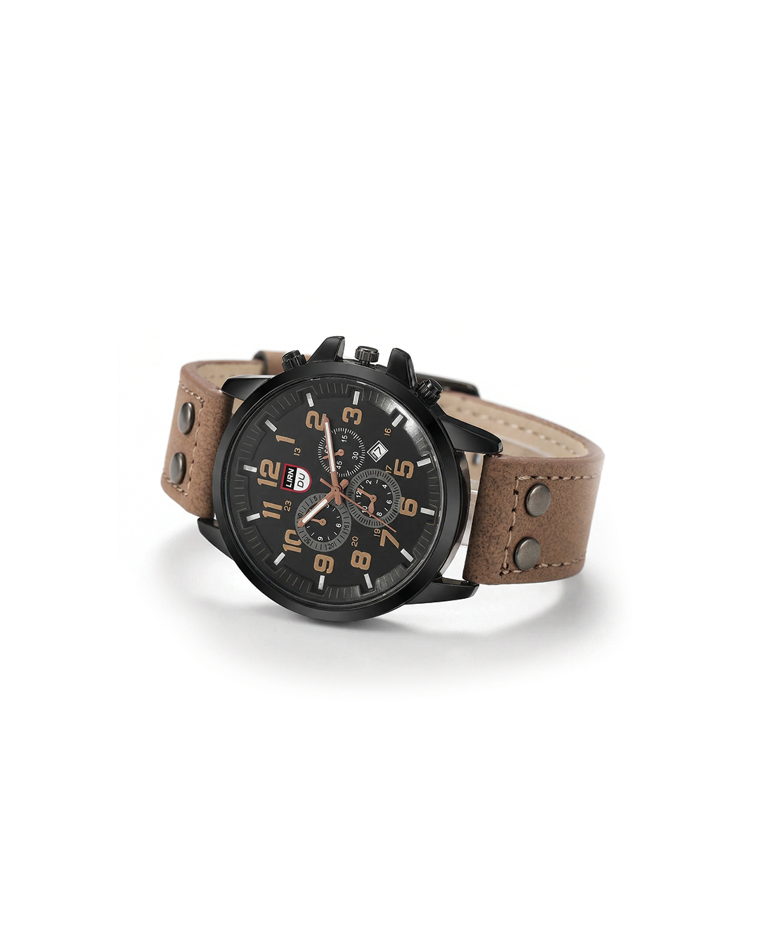 Men's Military Style Cowhide Leather Watch – Fieldline