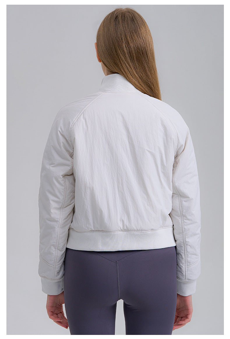 Zipper Short Woman Cotton Dress | Long Sleeve Nylon Blend-HighTouch