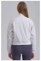 Zipper Short Woman Cotton Dress | Long Sleeve Nylon Blend-HighTouch